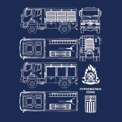 SCANIA BLUE PRINT – Mπλούζα κοντομάνικη με ψηφιακή εκτύπωση ανθεκτική & ανεξίτηλη