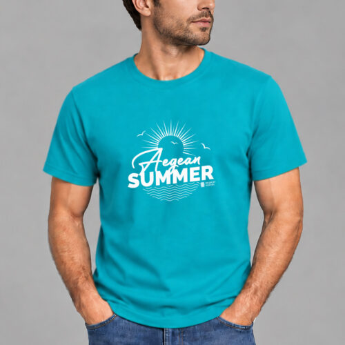 Aegean Summer – Mπλούζα Casual κοντομάνικη με ψηφιακή εκτύπωση ανθεκτική & ανεξίτηλη