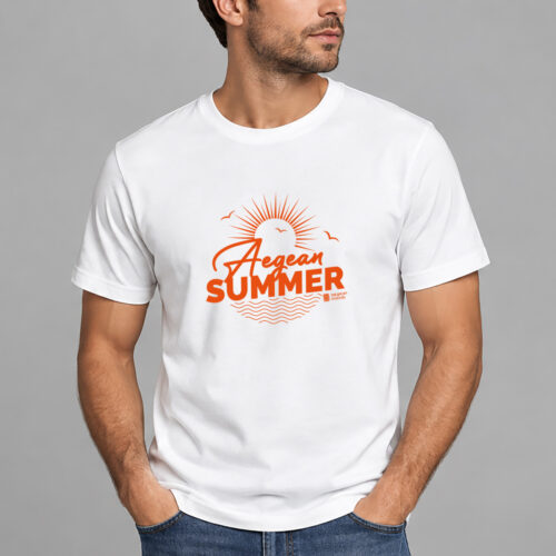 Aegean Summer – Mπλούζα Casual κοντομάνικη με ψηφιακή εκτύπωση ανθεκτική & ανεξίτηλη